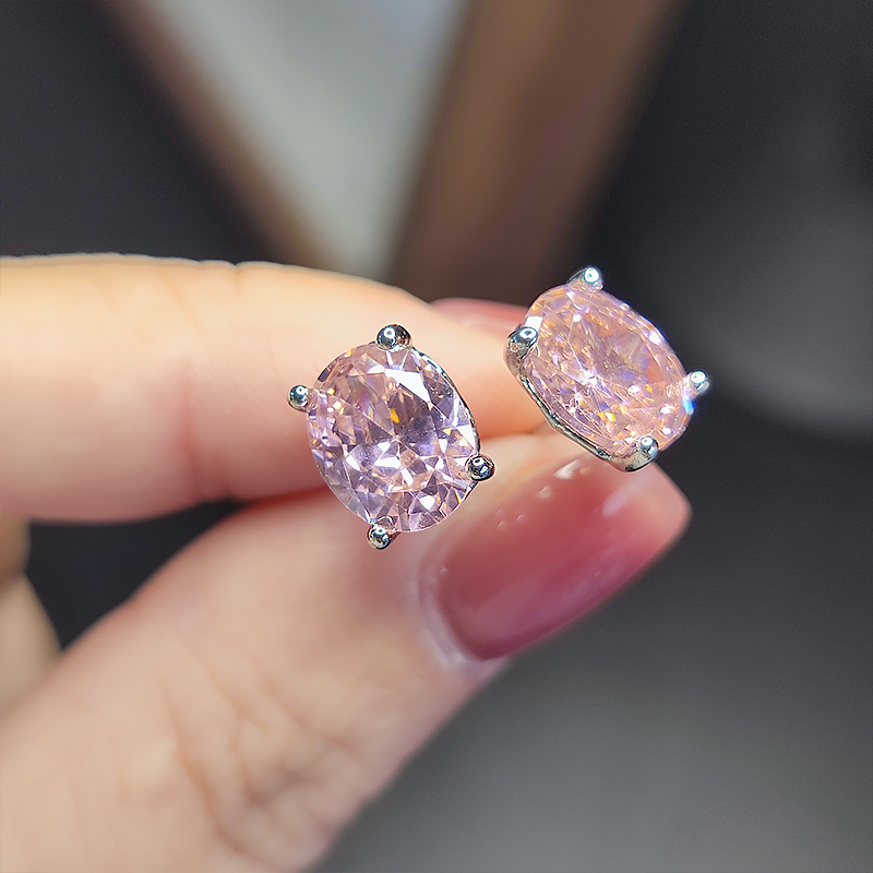 Naušnice – bakar, dijamantno postavljene, geometrijski oblik, Meilong Xingheng Jewelry, proljeće 2025