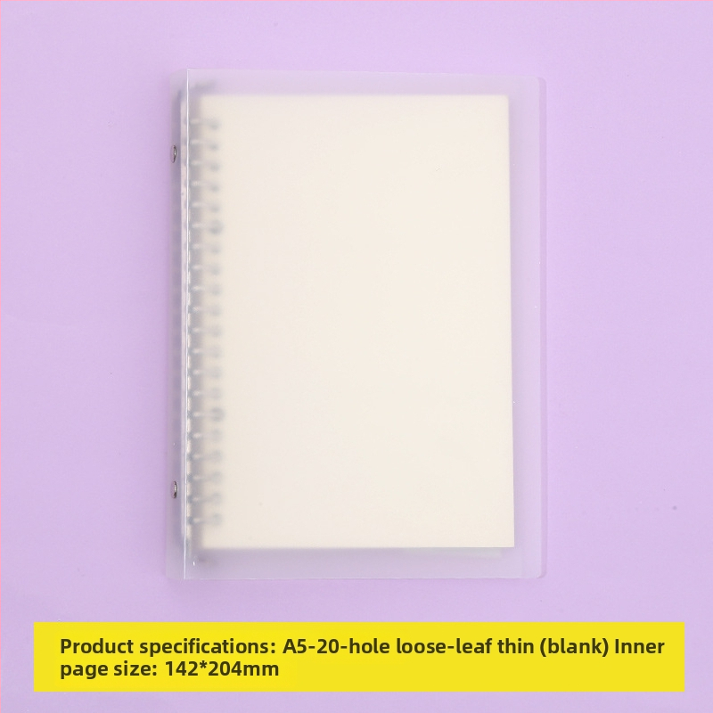 Poznámkový blok s odnímateľnými vnútornými stranami, s mriežkou, 80 listov, kruhové otvory, vnútorné listy z drevenej celulózy a polypropylénu