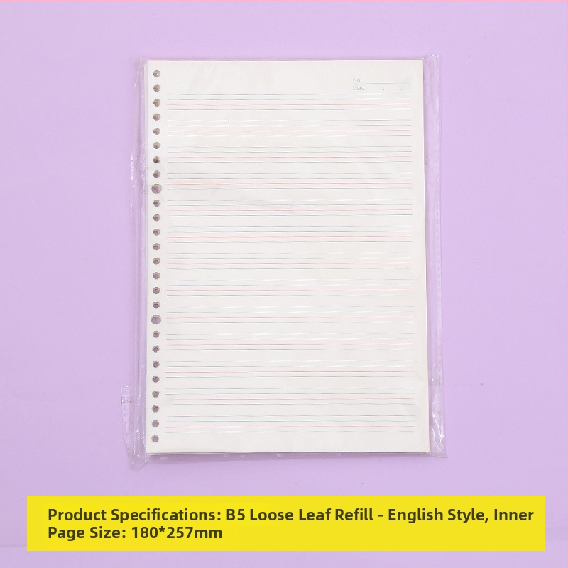 Poznámkový blok s odnímateľnými vnútornými stranami, s mriežkou, 80 listov, kruhové otvory, vnútorné listy z drevenej celulózy a polypropylénu