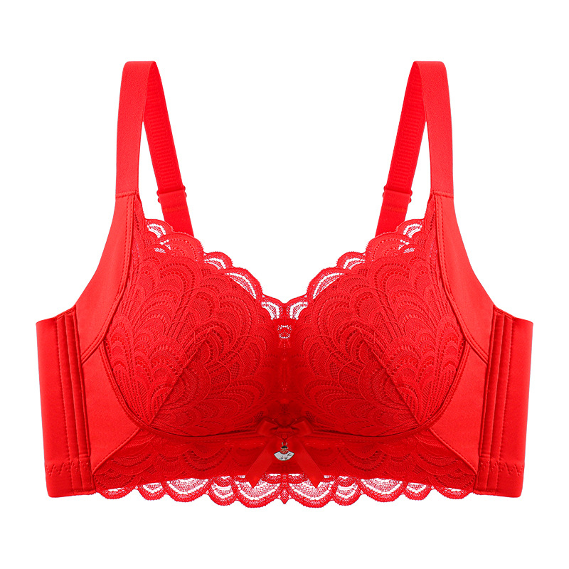 Čipkasti grudnjak s učinkom skupljanja, 3/4 košarica; materijal: Nylon + Spandex; podstava: Nylon; naramenice fiksne dvostruke; stražnje zatvaranje s četiri reda kukica