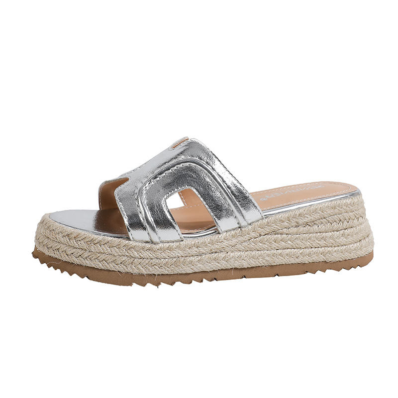 Platforme sandale s povećanjem od 6 cm – PU gornji dio, potplat od gumene pjene, okrugli vrh, unutrašnjost od super vlakna, ležerni stil