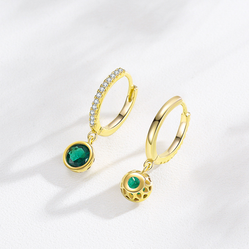 Γυναικεία σκουλαρίκια από ασήμι S925 με γεωμετρικό σχέδιο, micro inlay, μάρκα Ailmay, ελαφρύ πολυτελές στυλ