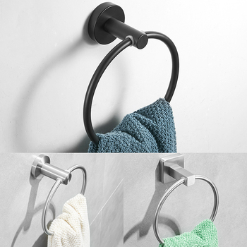 Falihoz rögzíthető törölközőgyűrű, kör alakú, 304 rozsdamentes acélból, teherbírás 20 kg, modern minimalist stílus