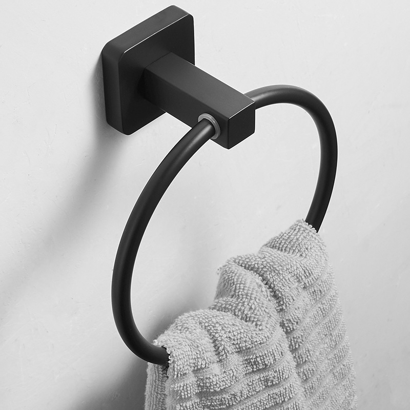 Falihoz rögzíthető törölközőgyűrű, kör alakú, 304 rozsdamentes acélból, teherbírás 20 kg, modern minimalist stílus