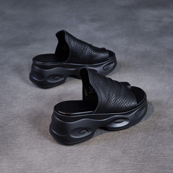 Split toe bőrszandál vastag platformmal – első osztályú marha bőr felsőrész, PU gumí talp, kényelmes stílus