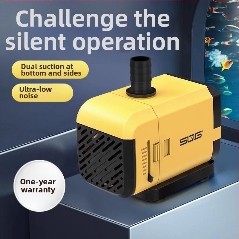 SQG Merülő akváriumpumpa - rendkívül csendes oldalsó szívás, szűrés és cirkuláció, 1 kg