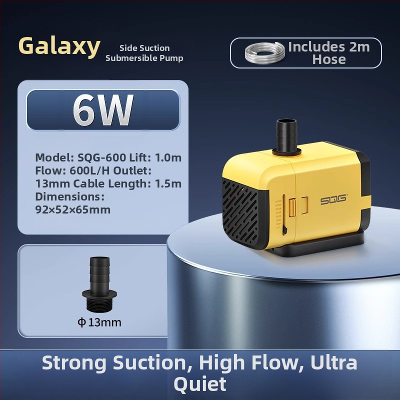 SQG Merülő akváriumpumpa - rendkívül csendes oldalsó szívás, szűrés és cirkuláció, 1 kg