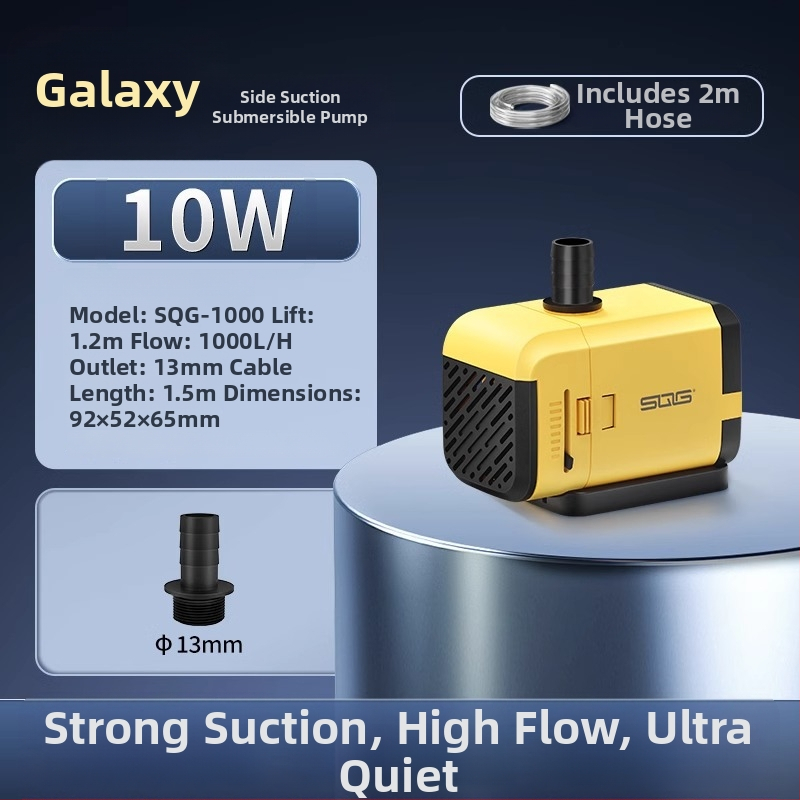 SQG Merülő akváriumpumpa - rendkívül csendes oldalsó szívás, szűrés és cirkuláció, 1 kg