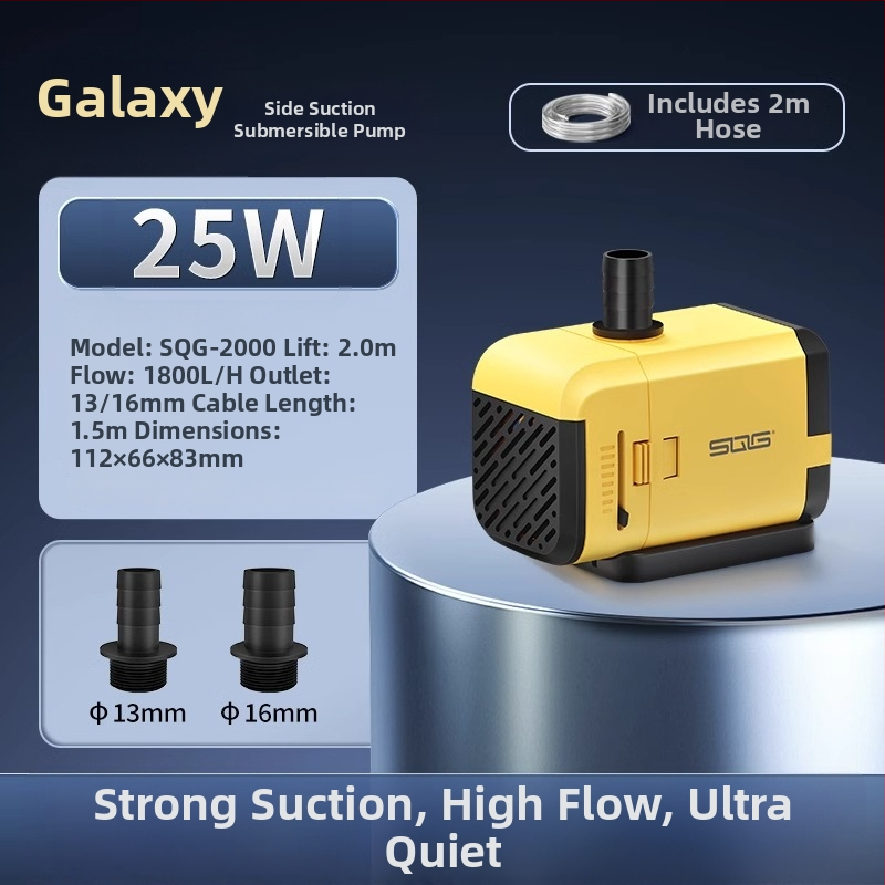 SQG Merülő akváriumpumpa - rendkívül csendes oldalsó szívás, szűrés és cirkuláció, 1 kg