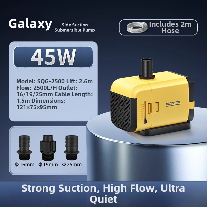 SQG Merülő akváriumpumpa - rendkívül csendes oldalsó szívás, szűrés és cirkuláció, 1 kg