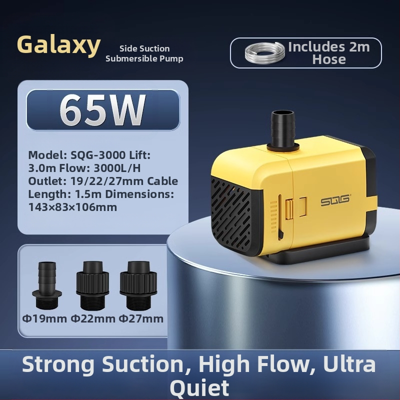 SQG Merülő akváriumpumpa - rendkívül csendes oldalsó szívás, szűrés és cirkuláció, 1 kg