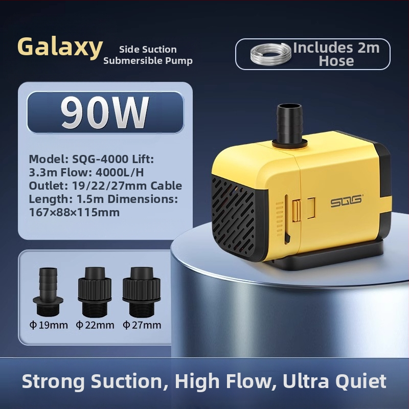 SQG Merülő akváriumpumpa - rendkívül csendes oldalsó szívás, szűrés és cirkuláció, 1 kg