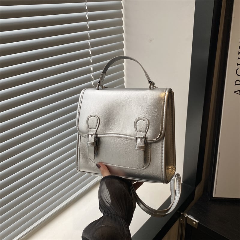 Női PU hátizsák, utcai stílus, kapucsukásos zárás, telefontároló zseb, nyár 2024