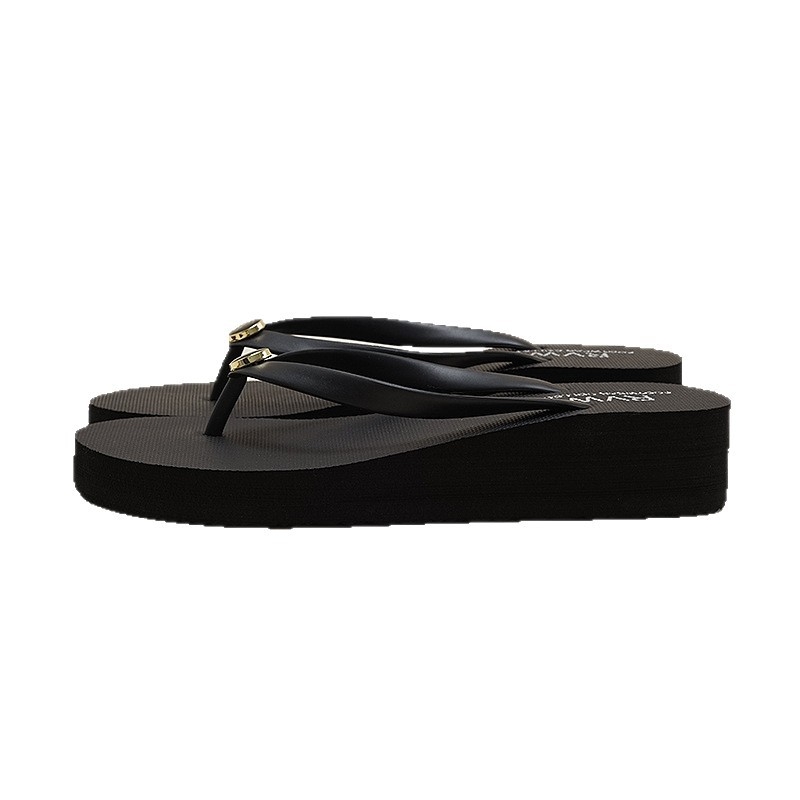 Go far Ženske sandale s dizajnom R‑gumba, anti‑slip debela PVC potplata, PVC gornji dio, visina potpetice 3–5 cm, za svakodnevnu upotrebu