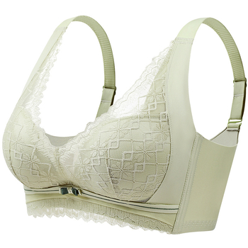 Csipkés latex melltartó, vezeték nélküli, 3/4 kosár, levehető dupla vállpánt, oldalsó gyűrűzés, vastag párnázás