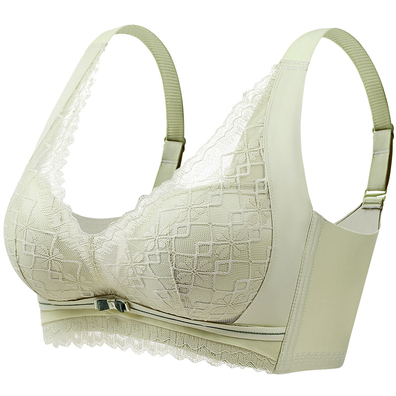 Csipkés latex melltartó, vezeték nélküli, 3/4 kosár, levehető dupla vállpánt, oldalsó gyűrűzés, vastag párnázás