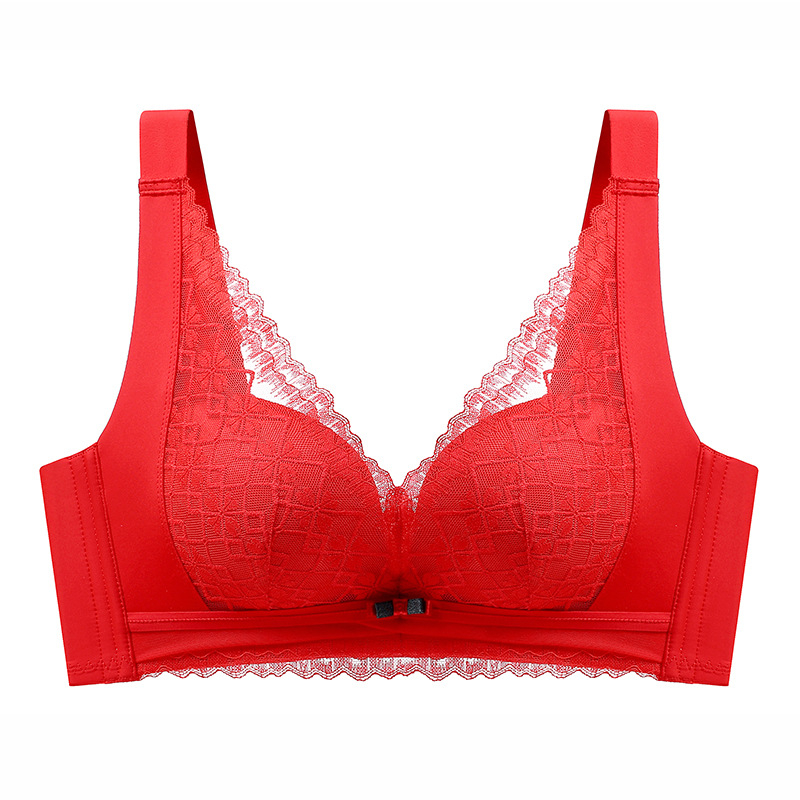 Csipkés latex melltartó, vezeték nélküli, 3/4 kosár, levehető dupla vállpánt, oldalsó gyűrűzés, vastag párnázás
