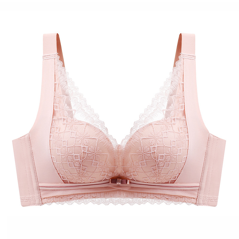 Csipkés latex melltartó, vezeték nélküli, 3/4 kosár, levehető dupla vállpánt, oldalsó gyűrűzés, vastag párnázás
