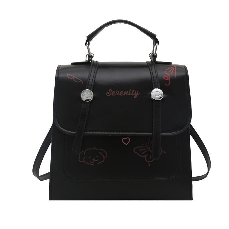 Ženski ruksak s vintage teksturom, 2025 proleće leto, casual commuter s crossbody značajkama — Materijal: PU; Unutarnja podstava: sintetička koža; Zatvaranje: pokriveno; Otporan na habanje