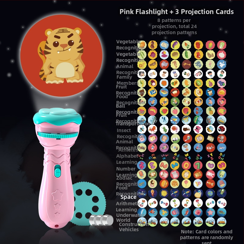 Lanternă de proiecție LED pentru copii – proiecție cer înstelat, din plastic, pentru vârsta 4–6 ani