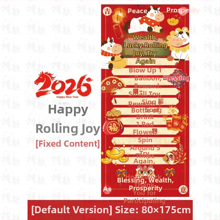 Dekoračné rekvizity na priestor, PP materiál, téma Rok koňa / Nový rok, vhodné pre slávnostné otvorenie, firemné rokovania a lotériové podujatia