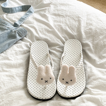 Platformske papuče s dizajnom Miffy zeko, ljeto 2025, gornji dio PVC, potplat PVC, povišenje visine klinom, protuklizni đon