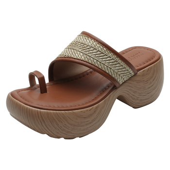 Sandale s zatvorenim prstom — retro stil, platforma; gornji materijal: super vlakno; đon: pjena od gume; oblik prsta: okrugli; brend: Jibu