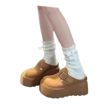 Birkenstock-stil sandale s zatvorenim prstom i debelom potplatom (gornji dio: mikrovlakana; okrugli vrh; gumeni potplat; korejski stil; proljeće 2025)