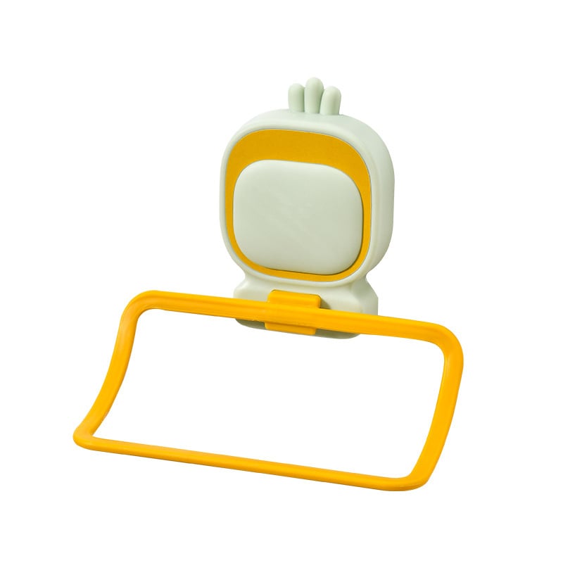 Suport pentru prosoape pentru copii, cu temă extraterestru — fără găuri, montaj în baie drăguț; Material: PP; Brand: Mu Orange; Instalare fără găuri; Potrivit pentru copii