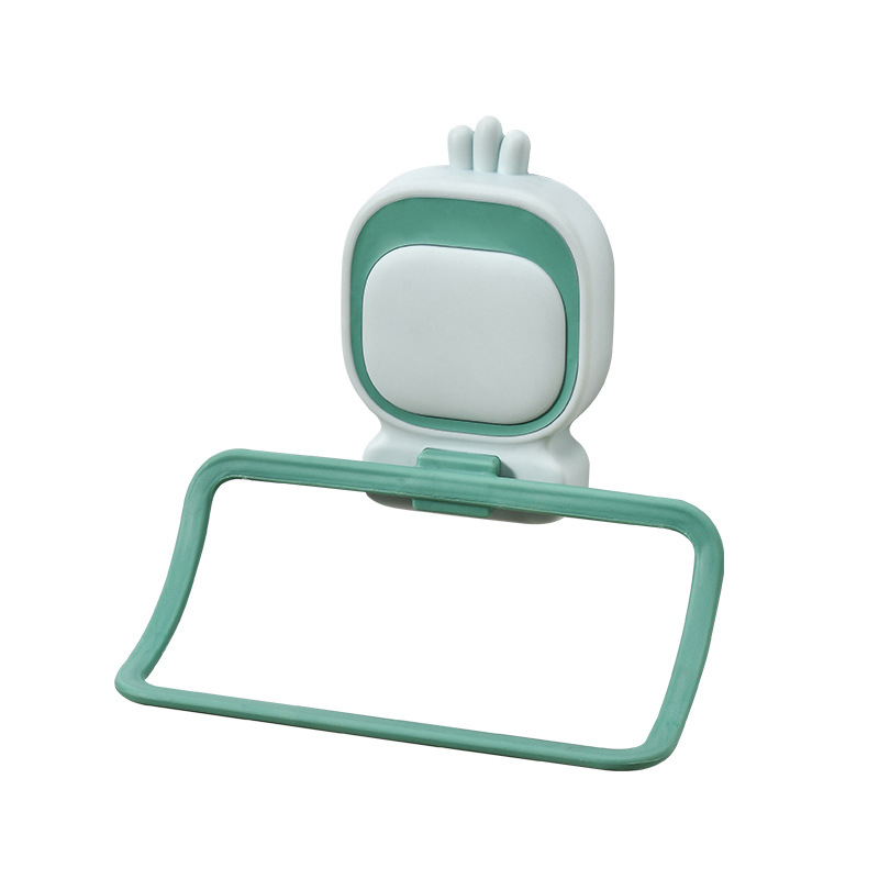 Suport pentru prosoape pentru copii, cu temă extraterestru — fără găuri, montaj în baie drăguț; Material: PP; Brand: Mu Orange; Instalare fără găuri; Potrivit pentru copii