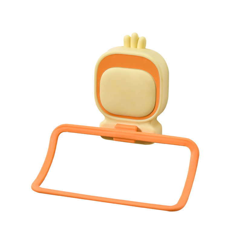 Suport pentru prosoape pentru copii, cu temă extraterestru — fără găuri, montaj în baie drăguț; Material: PP; Brand: Mu Orange; Instalare fără găuri; Potrivit pentru copii