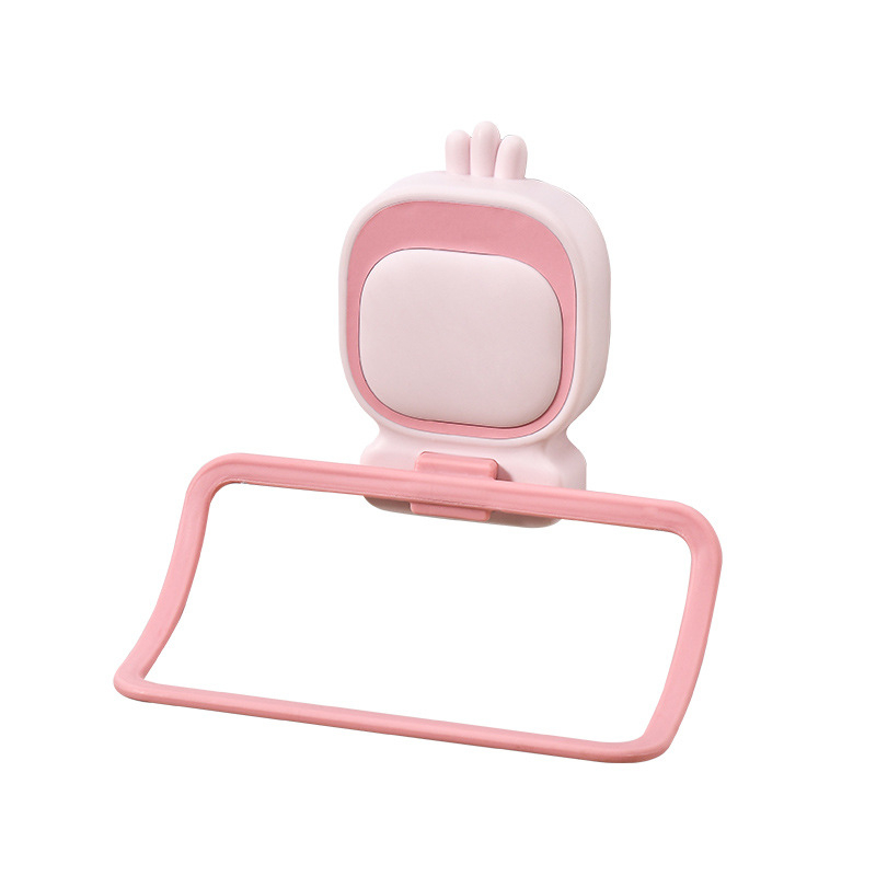 Suport pentru prosoape pentru copii, cu temă extraterestru — fără găuri, montaj în baie drăguț; Material: PP; Brand: Mu Orange; Instalare fără găuri; Potrivit pentru copii