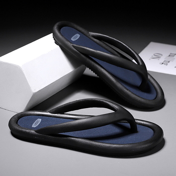 Мъжки PVC джапанки — открит пръст, свободно време стил, PVC горна част и подметка, Slip-On, инжекционна подметка