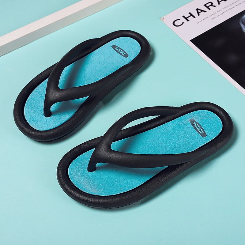 Мъжки PVC джапанки — открит пръст, свободно време стил, PVC горна част и подметка, Slip-On, инжекционна подметка