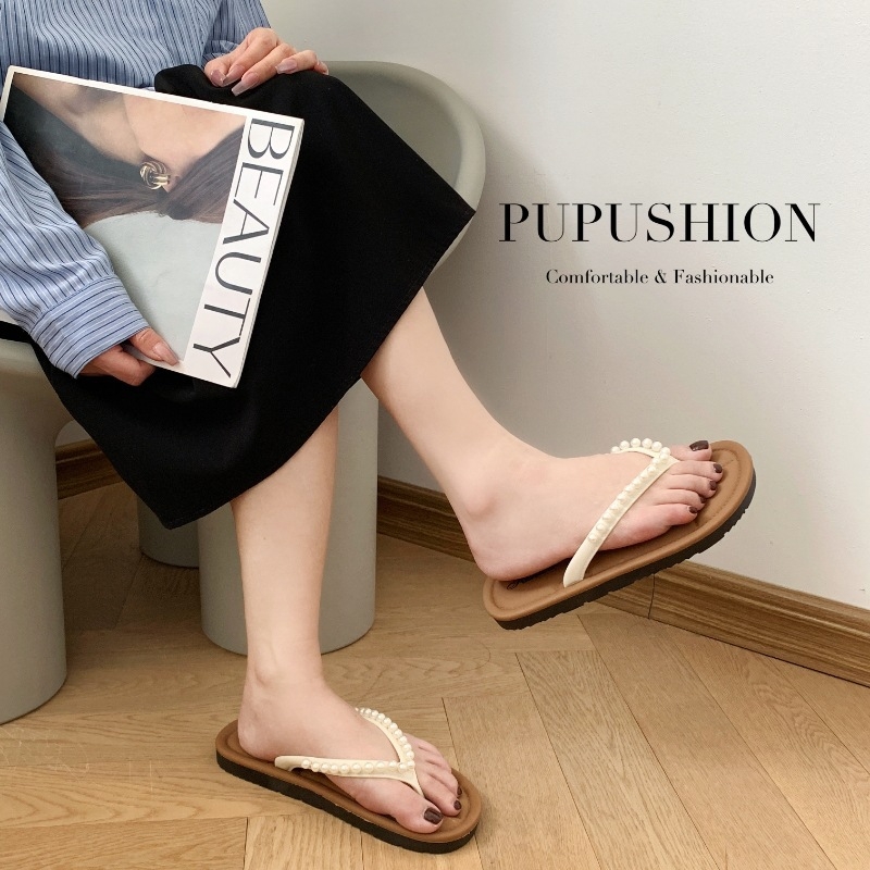 Slip-on sandale s perl remenom, PVC gornji dio i đon, točkasti uzorak, protuklizne i otporne na habanje, casual stil