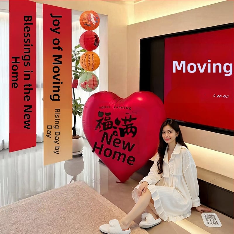 Házavató vászon függöny – nappali dekorációs banner, anyag: vászon, stílusok: kínai, modern, kínai klasszikus, egyszerű és modern, online sztár – kellék a rendezéséhez