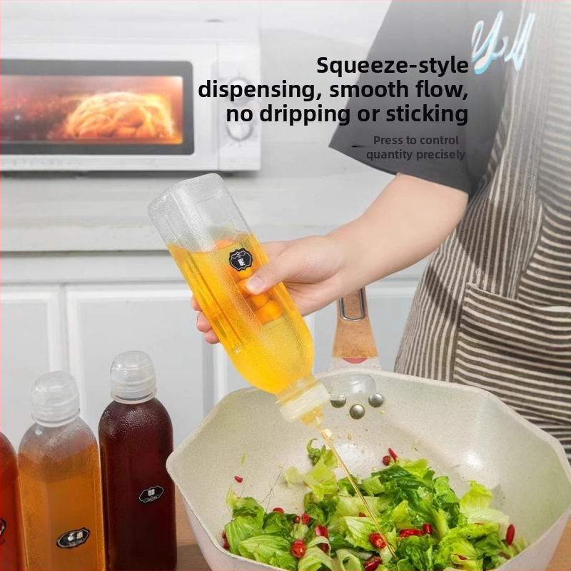 Fľaša na olej s rozprašovačom – PP, proti úniku, tlačou aktivované postrekovanie, moderný minimalistický dizajn