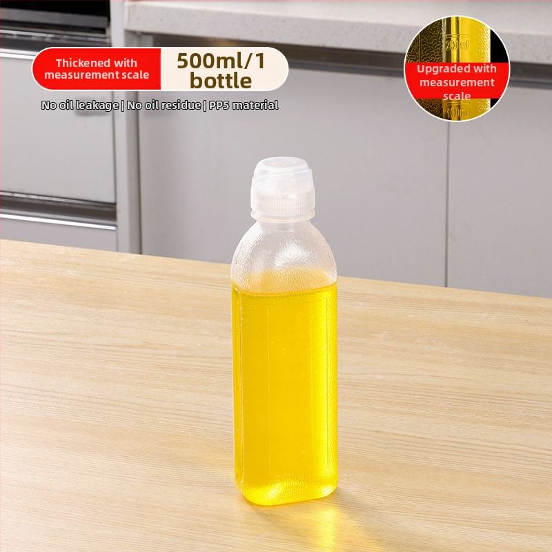 Бутилка за масло със спрей – PP, непроливна, натискане за пръскане, модерен минималистичен дизайн