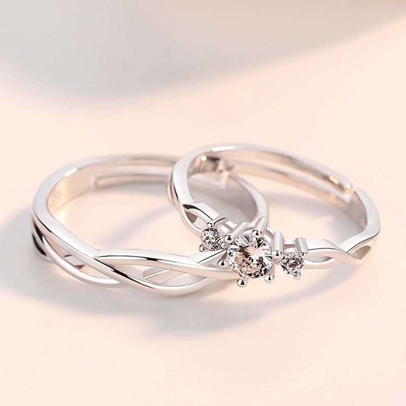 Gyűrű — Fém, U-alakú, Páros stílus, Elektroplatált