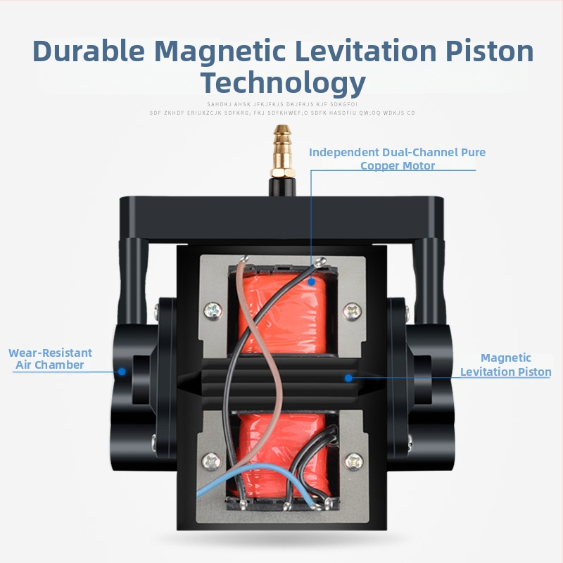 Akvarijná pumpa na okysličovanie, tichá, plastová konštrukcia, značka RESUN, hmotnosť 1 kg