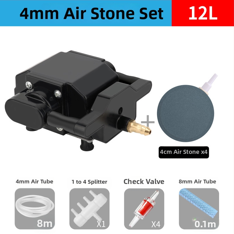 Akvarijná pumpa na okysličovanie, tichá, plastová konštrukcia, značka RESUN, hmotnosť 1 kg