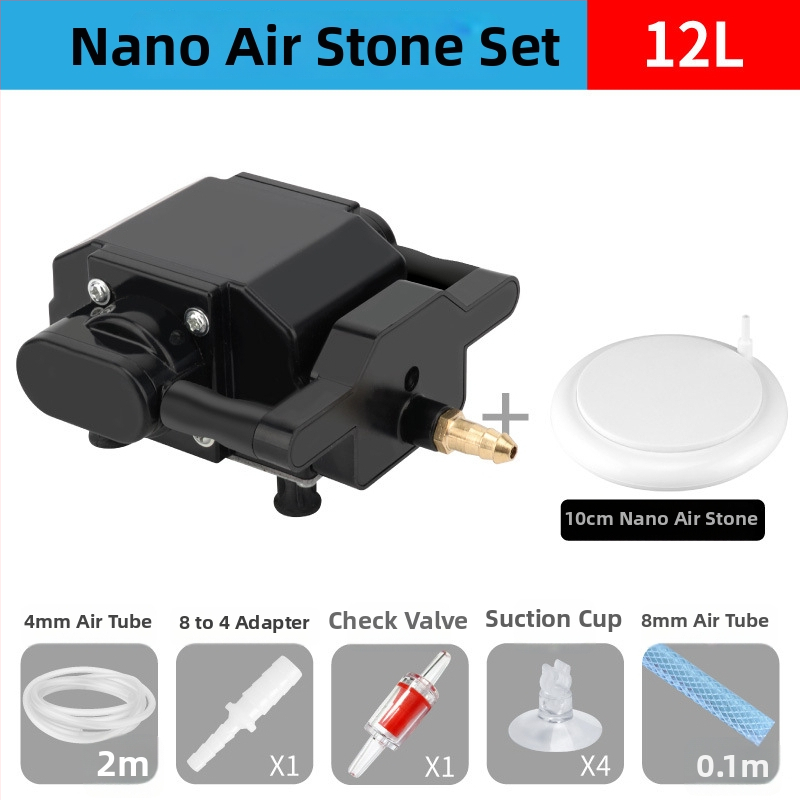 Akvarijná pumpa na okysličovanie, tichá, plastová konštrukcia, značka RESUN, hmotnosť 1 kg