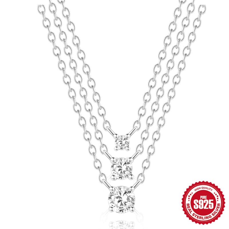 Колие с висулка от сребро 925, геометричен дизайн, О-линк верижка, тегло 1.1 g