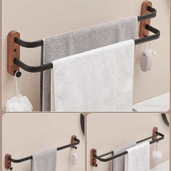 Držač za ručnike od aluminijske legure, moderni minimalistički stil, jednostruka konstrukcija, za vješanje ručnika