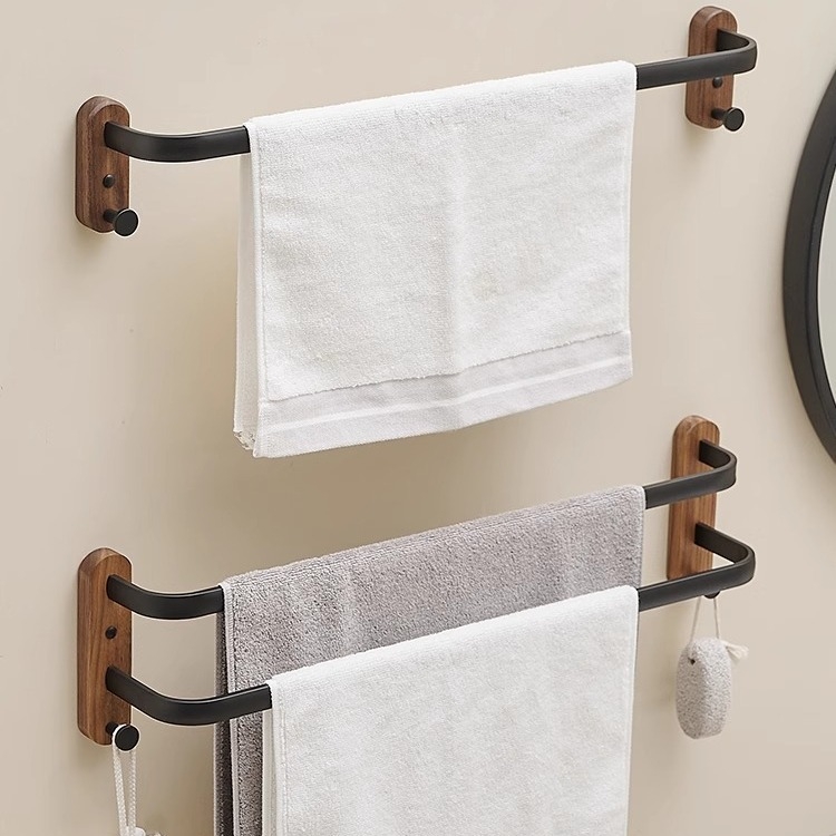 Držač za ručnike od aluminijske legure, moderni minimalistički stil, jednostruka konstrukcija, za vješanje ručnika