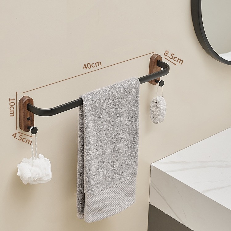Držač za ručnike od aluminijske legure, moderni minimalistički stil, jednostruka konstrukcija, za vješanje ručnika