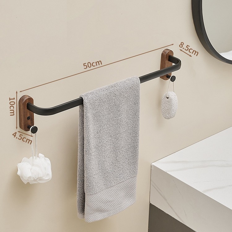 Držač za ručnike od aluminijske legure, moderni minimalistički stil, jednostruka konstrukcija, za vješanje ručnika