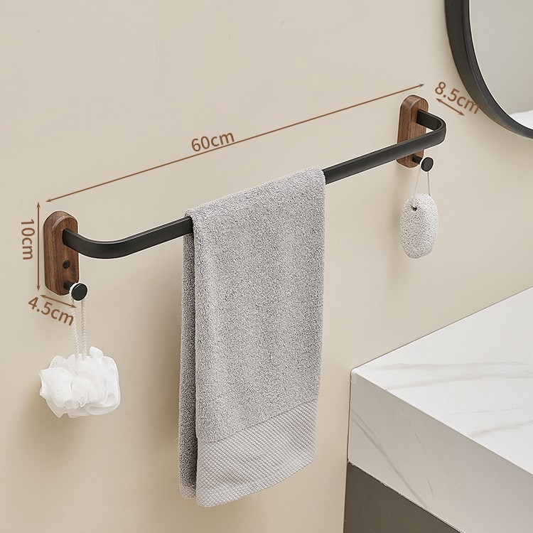 Držač za ručnike od aluminijske legure, moderni minimalistički stil, jednostruka konstrukcija, za vješanje ručnika