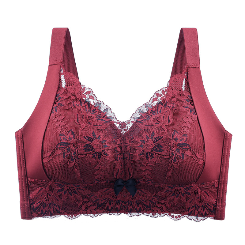 Sutien ultra-subțire fără sârmă, cupe 3/4, material nylon, respirabil, adunare reglabilă, închidere spate cu cinci rânduri