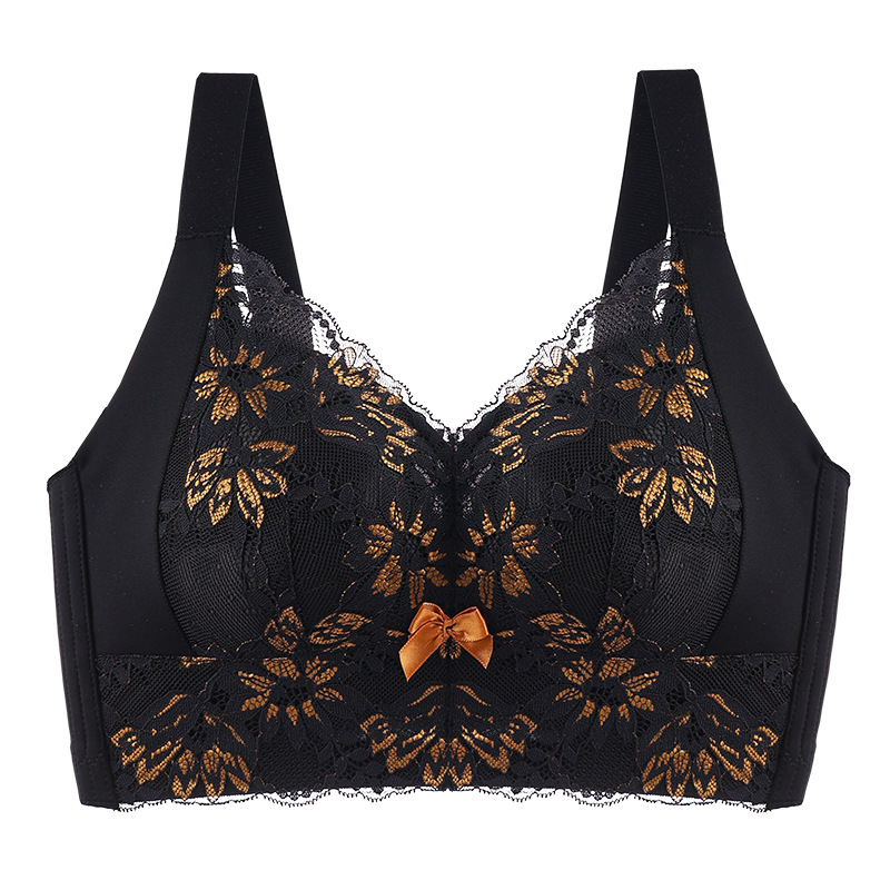 Sutien ultra-subțire fără sârmă, cupe 3/4, material nylon, respirabil, adunare reglabilă, închidere spate cu cinci rânduri